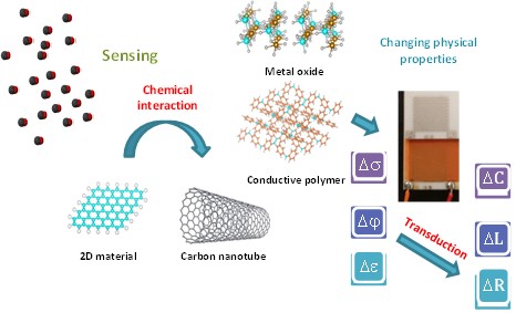 Schematic Semiconductor / Metal Oxide-based Gas Sensor Parts