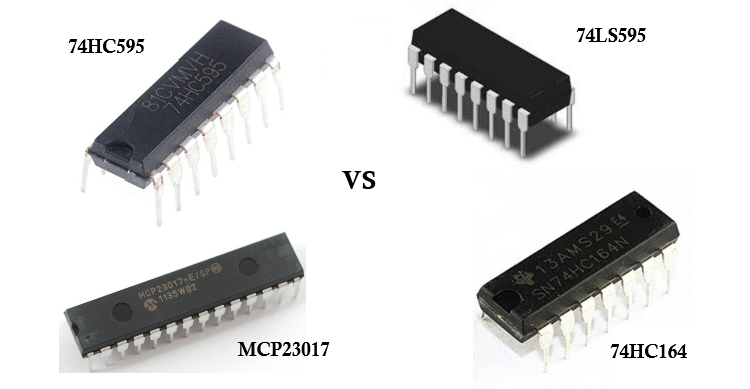 Understanding the Differences Between 74HC595, 74LS595, 74HC164, and MCP23017